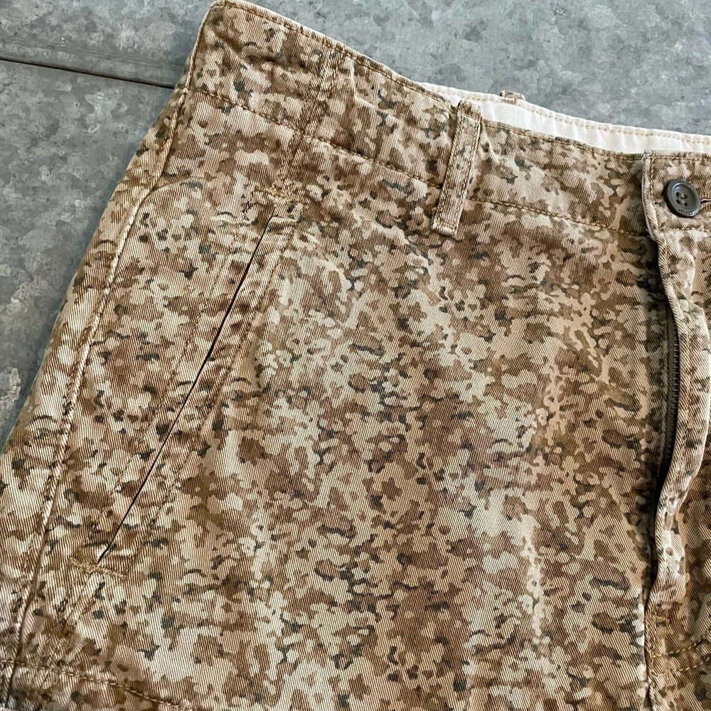Levi's Camo Cargo Shorts 90s Y2K Cut Off Tan Brown White Tab Logo Mens 32 - Picture 2 of 13